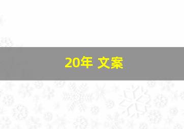 20年 文案